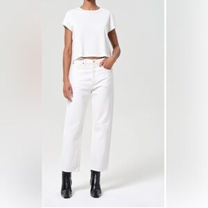 Agolde 90s Crop Jeans - White